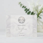 Carte de réponse RSVP de mariage Whimsy moderne (Debout devant)