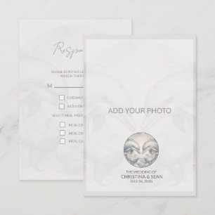 Carte de réponse RSVP de mariage Whimsy moderne