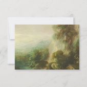 Carte de réponse RSVP de paysage à la peinture vin (Dos)