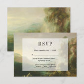 Carte de réponse RSVP de paysage à la peinture vin (Devant / Derrière)