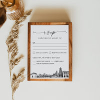Carte de réponse RSVP de Pittsburgh Skyline City W