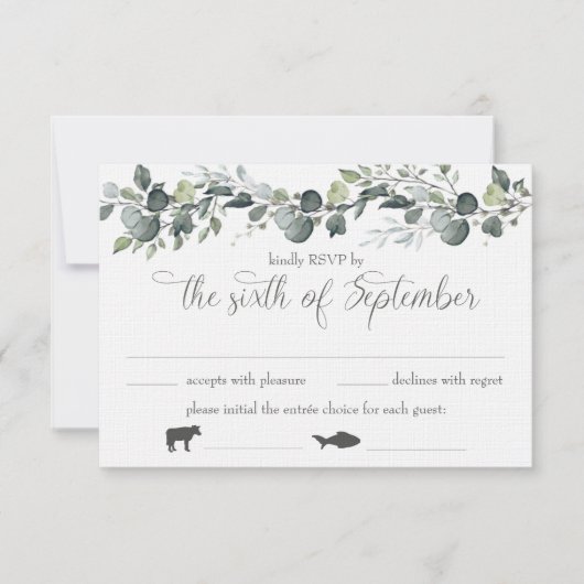 Carte de réponse RSVP de Samantha & Michael avec o (Devant)