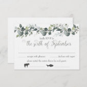 Carte de réponse RSVP de Samantha & Michael avec o (Devant / Derrière)