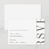 Carte de réponse RSVP de style éditorial (Devant / Derrière)