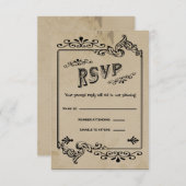 Carte de réponse RSVP de style occidental (Devant / Derrière)