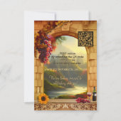 Carte de réponse RSVP de vignoble ou de cave à vin (Dos)