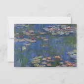 Carte de réponse RSVP des conduites d'eau de Monet (Dos)