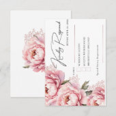 Carte de réponse RSVP Don't Make Me Blush (Devant / Derrière)