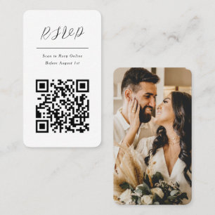 Carte de réponse Rsvp du code QR en ligne
