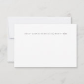 Carte de réponse RSVP du Couple Cygne Élégant (Dos)