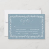 Carte de réponse RSVP Dusty Blue Faire-part de mar (Devant)