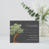 Carte de réponse RSVP Eco Tree (Debout devant)