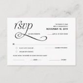 Carte de réponse RSVP Elegant Classic (réponse) in (Devant)