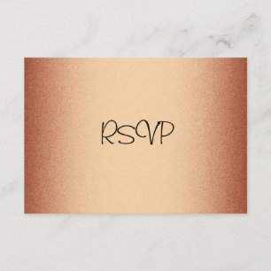 Carte de réponse RSVP Elegant Cuivre Bronze