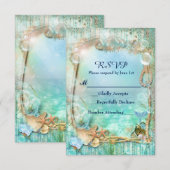 Carte de réponse RSVP Elegant Enchanted Under The (Devant / Derrière)