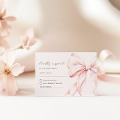 Carte de réponse RSVP élégante avec un ruban rose