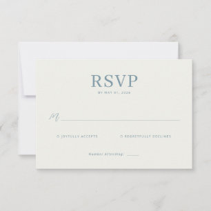 Carte de réponse RSVP élégante sarcelle