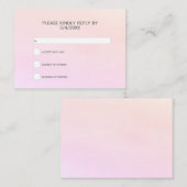 Carte de réponse RSVP en aquarelle rose incluse (Devant / Derrière)