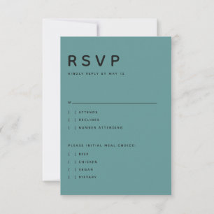 Carte de réponse RSVP en majuscules de la rédactio