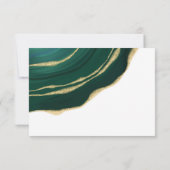 Carte de réponse RSVP en or avec pierre précieuse (Dos)