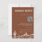 Carte de réponse RSVP en Terracotta Western Desert (Devant)