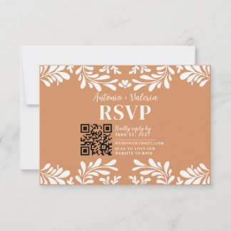 Carte de réponse RSVP en terre cuite Talavera pour