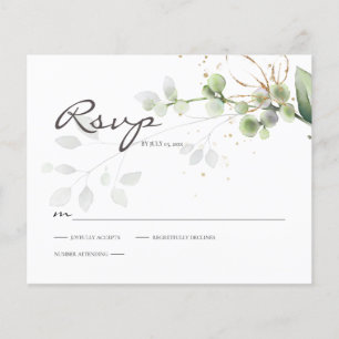 Carte de réponse RSVP Eucalyptus Budget