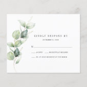 Carte de réponse RSVP Eucalyptus Foliage Wedding (Devant)
