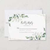Carte de réponse RSVP Eucalyptus Wedding (Devant)