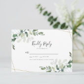 Carte de réponse RSVP Eucalyptus Wedding (Debout devant)