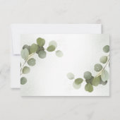 Carte de réponse RSVP Feuillage de verdure Eucalyp (Dos)