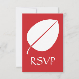 Carte de réponse RSVP Feuilles d'automne au cerisi