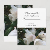 Carte de réponse RSVP Fleur Blanche (Devant / Derrière)