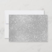 CARTE DE RÉPONSE RSVP FLEUR DE CHEVRON OR GRIS (Dos)