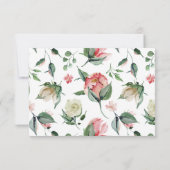 Carte de réponse RSVP fleur de minuit (Dos)