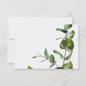 Carte de réponse RSVP fleurie vert émeraude (Dos)