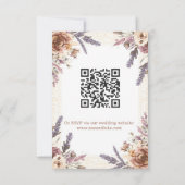Carte de réponse RSVP Fleurs séchées Dentelle vint (Dos)