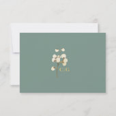 Carte de réponse RSVP Floral Botanique Douce (Dos)