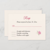 Carte de réponse RSVP Floral Boysenberry (Devant / Derrière)