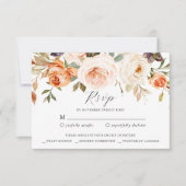 Carte de réponse RSVP Florale Automne (Devant)