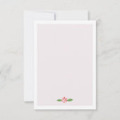 Carte de réponse RSVP florale botanique à la rose  (Dos)