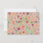 Carte de réponse RSVP Florale d'été rustique vibra (Dos)