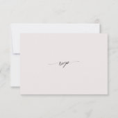 Carte de réponse RSVP florale élégante argent blus (Dos)