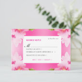 Carte de réponse RSVP florale rose vibrant avec ch (Debout devant)