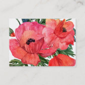 Carte de réponse RSVP Flore rouge (Dos)