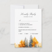 Carte de réponse RSVP Forêt de Bois d'Automne, For (Devant)