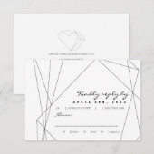 Carte de réponse RSVP Géométrique (Devant / Derrière)