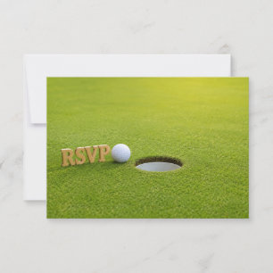 Carte de réponse RSVP Golf Mariage Carte postale