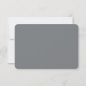 Carte de réponse RSVP Gris poli (Dos)