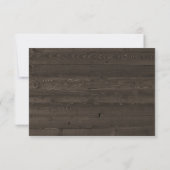 Carte de réponse RSVP Hiver Rustique (Dos)
